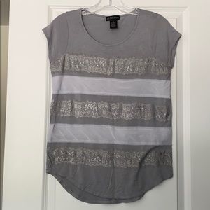 Lace detailed T-shirt